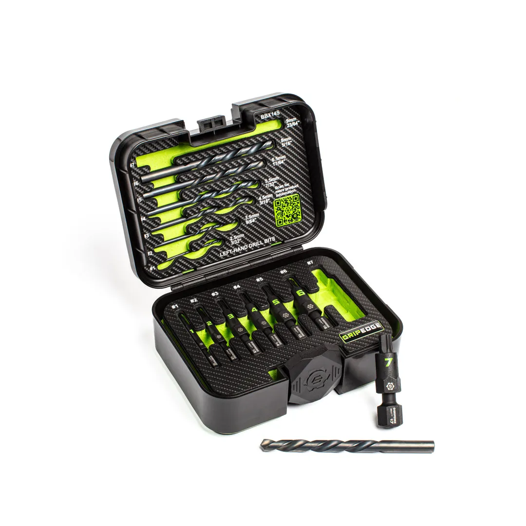 GRIPEDGE G-FORS Bolt Extractor Set — 14-Pc (Hammer-In, Left-Hand Drill Bits) - Image 3