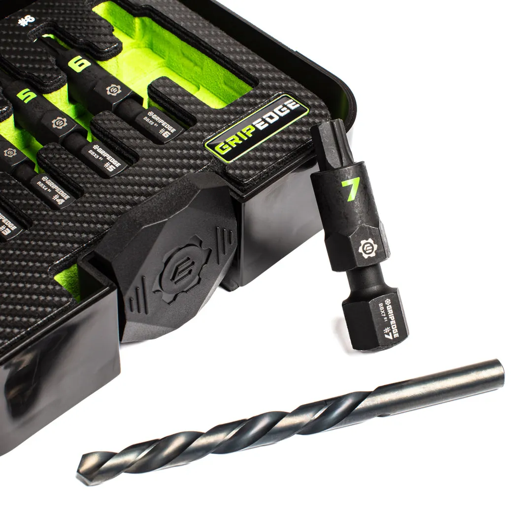 GRIPEDGE G-FORS Bolt Extractor Set — 14-Pc (Hammer-In, Left-Hand Drill Bits) - Image 4