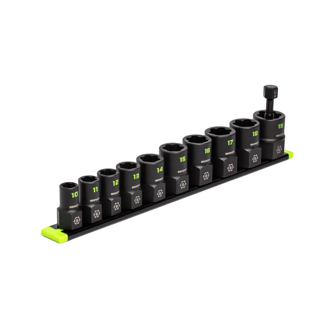 GRIPEDGE RPT Extractor Socket Set — 10-Pc, 3/8″ Drive Metric - Image 3