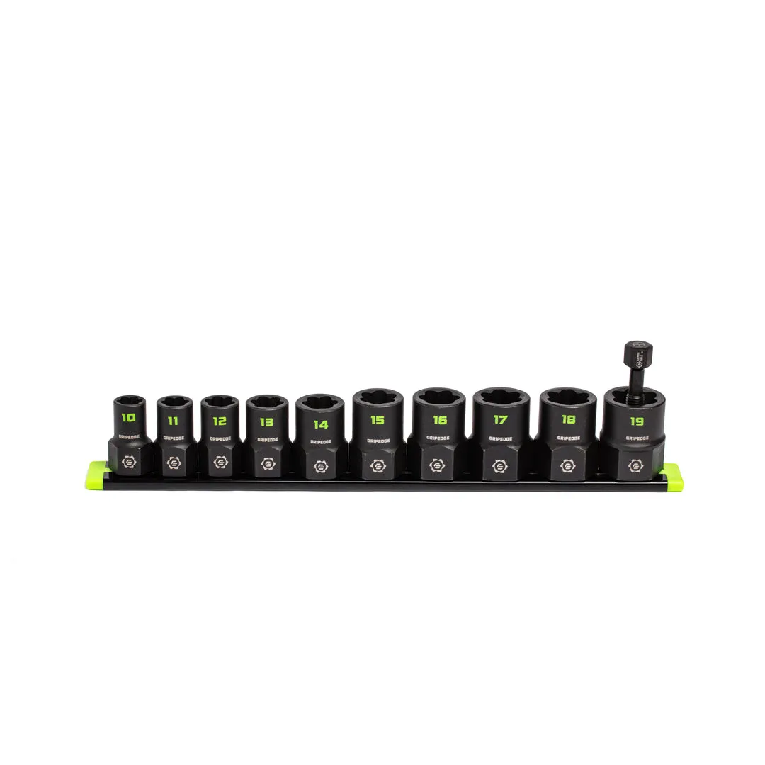 GRIPEDGE RPT Extractor Socket Set — 10-Pc, 3/8″ Drive Metric - Image 4