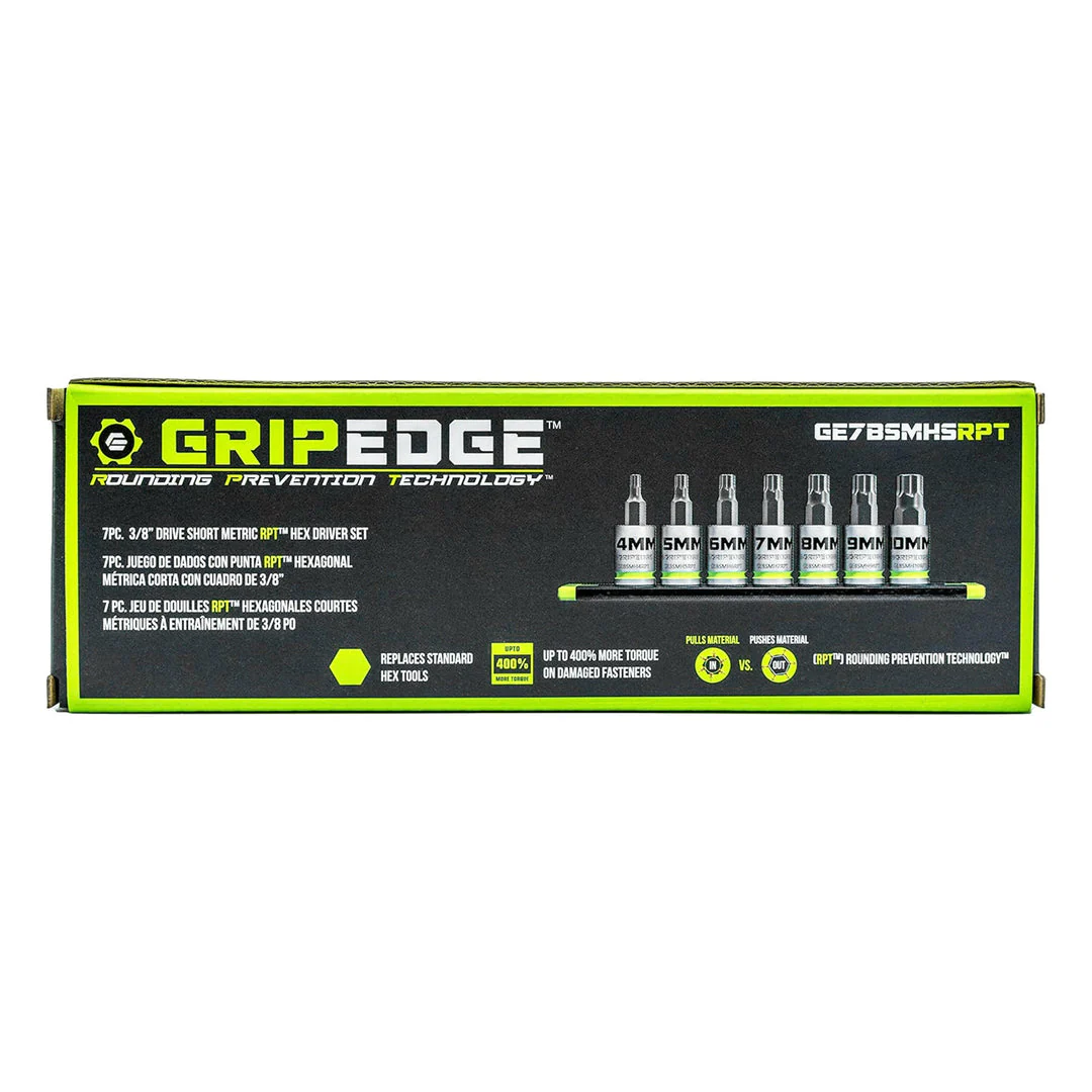 GRIPEDGE RPT Hex Driver Set — 7-Pc, 3/8″ Drive Short Metric - Image 7