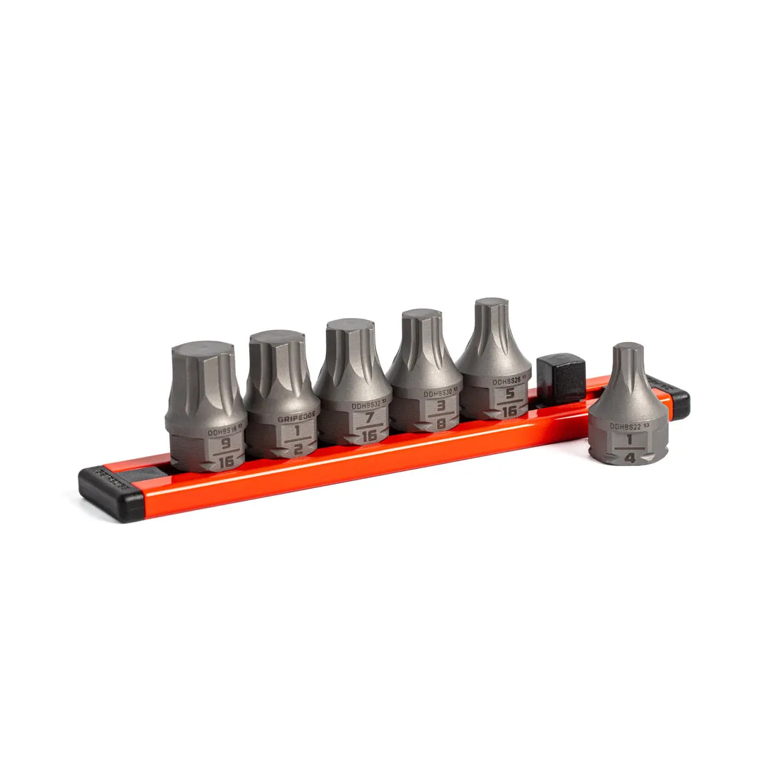 GRIPEDGE RPT Low-Profile SAE Hex Dual-Action Driver Set — 6-Pc, 3/8″ Drive - Image 3