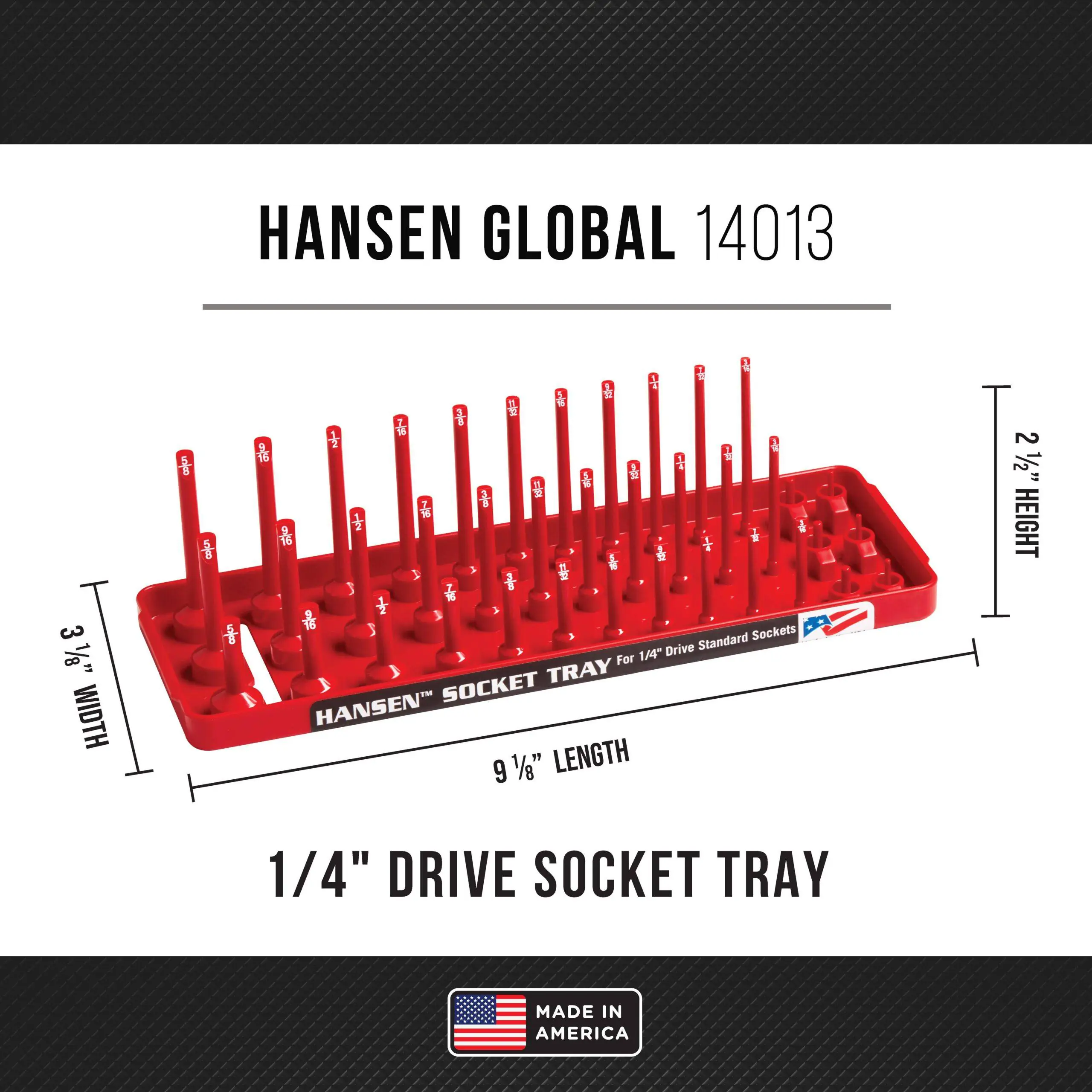 Hansen 6 Piece 3 Row Socket Tray Set - Image 3