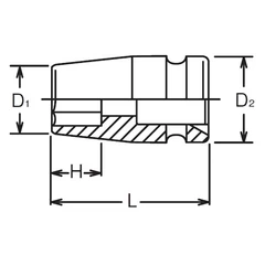 Ko-ken 1/2" Drive 6-point Standard Walled Regular Impact Sockets - Image 2