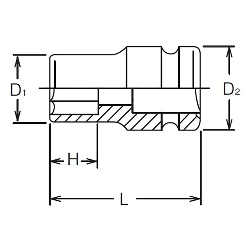 Ko-ken 1/2" Drive 6-point Thin Walled Regular Impact Sockets - Image 2