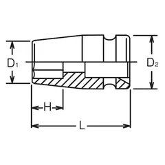 Ko-ken 3/4" Drive 6-point Standard Walled Regular Impact Sockets - Image 2