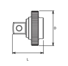 Ko-ken 3/8" Drive Female to 1/2" Drive Male Quick Spinner - Image 2
