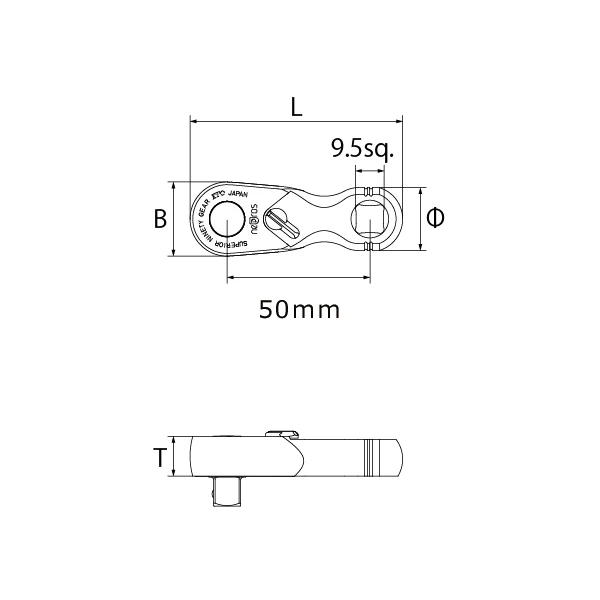 Nepros 3/8"sq. SHORT RATCHET (90-TOOTH) - Image 4