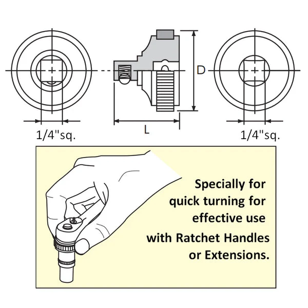 Nepros Quick Spinner — 1/4” Drive - Image 3