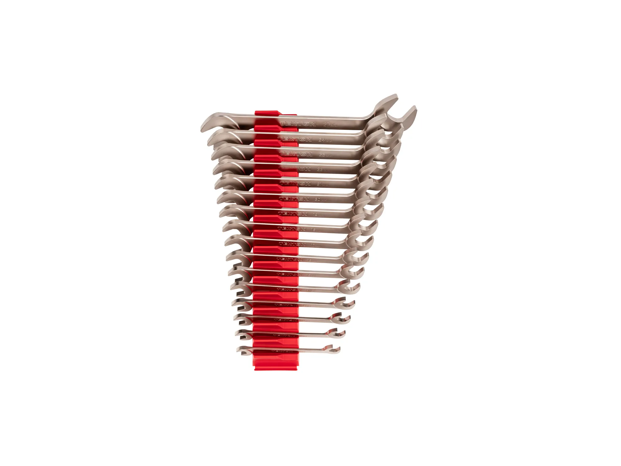 Tekton Angle Head Open End Wrench Set with Modular Organizers, 16-Piece (10-27 mm) - Image 2